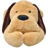 vidaXL Knuffel, hond, pluche, bruin, 120 cm