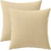 vidaXL Kussensloop 2 st HEERLEN Beige 35 x 35 cm Polyester