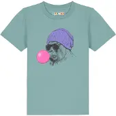 Watabout.kids Shirt ' Gorilla Kaugummi ' turquoise