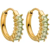 Purelei Oorbellen 'Green Love' goud / lichtgroen