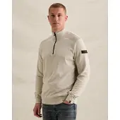 PME Legend Trui 'Pullover in 100% cotton with half-zip' beige