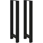 vidaXL Bartafelpoten 2 st 40x(110-111) cm staal zwart