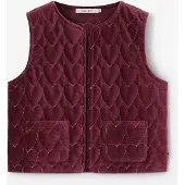 Sissy-Boy Donkerrood Velvet Gilet | Maat: 122-128