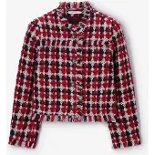 Sissy-Boy Donkerrood Bouclé Jack Met Franjes | Maat: XS