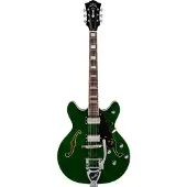 Guild Starfire Deluxe DC GVT Emerald Green semi-akoestische gitaar