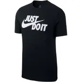 Nike Heren Just Do It Swoosh T-shirt (Zwart/Wit)