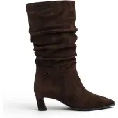 Tamaris vrouwen Mocca Brown Suède lange laarzen met halve kuithakken - 25308-47