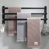 Arhatreya Matzwarte 3-laags Handdoekrek 60cm - Zonder Boren