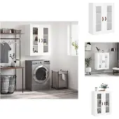 vidaXL Wandkast 69,5x34x90 cm wit