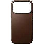 Nomad Traditional Leather Backcover met MagSafe voor de Apple iPhone 18 Pro / 17 Pro - Brown
