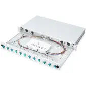 Digitus Fibre optic cable Caja de empalme de fibra óptica, equipada, LC, OM3 Grey