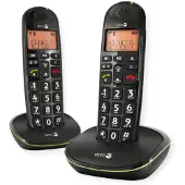 Doro PhoneEasy 100W - Draadloze DECT telefoon - Extra luid geluid - Zwart