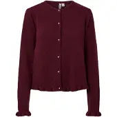 Pieces Gebreid vest 'PCAmos' bordeaux