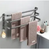 Arhatreya Grijze Handdoekrek 3-laags met Haken - 50cm