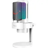Fifine A8W condenser microphone with stand (white)