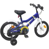 vidaXL Kinderfiets, 14 inch, geschikt voor kinderen van 3-5 jaar, blauw en wit
