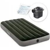 Intex Opblaasbaar eenpersoons luchtbed 191x99x25 cm met elektrische pomp
