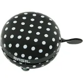 Basil Avertisseur sonore pour vélo Big Bell Polkadot 80 mm Noir et blanc