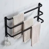 Arhatreya Matzwarte 3-lags Handdoekrek 50cm - Zonder Boren