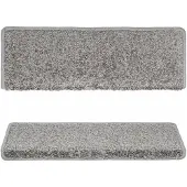 vidaXL Trapmatten 10 st 65x21x4 cm Grijs Rechthoekige Rand