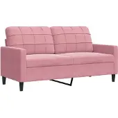 vidaXL 2-delige Loungeset met kussens fluweel roze