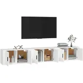 vidaXL Tv-wandmeubels 3 st 80x34,5x40 cm wit