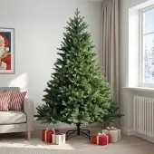 vidaXL Kunstmatige Hinged Kerstboom 210 cm PVC en Metalen Groen