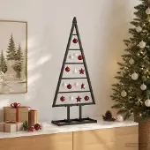 vidaXL Metalen kerstboom KUOPIO 60 cm Metaal Zwart