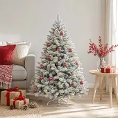 vidaXL Kerstballenset 32 st Goud en rood Ø 6 cm Kunststof