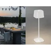 Gnosjö Konstsmide Terraslamp oplaadbaar mtl vk b10h36 wit