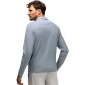 State of Art Polo lange mouw blauw 3-knoops