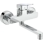 Ideal standard Eengreeps keukenkraan voor wandmontage, model CERAPLAN, uitloop 160mm, zwenkbaar, chroom