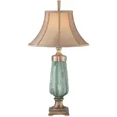 QUOIZEL LED Tafellamp Monteverde | 1X E27 Max 60W | Green/Aged Brass