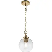 Elstead Lighting Moderne hanglamp, kattenmotief, staal, geborsteld messing, glas, 1 lichtpunt, E27