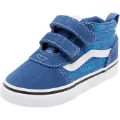 Vans Ward Mid V, uni kinder sneakers, met ton-sur-ton logo in de kleur Bijou Blue