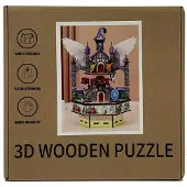 Noessa Houten 3D puzzel - kasteel - geluid en LED - bewegend