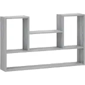vidaXL Wandplank Grijs Sonoma 100 x 17 x 60 cm Bewerkt hout