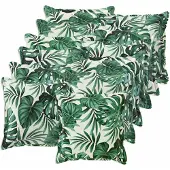 vidaXL Kussensloop 12 st HOUTEN Bladpatroon 50 x 50 cm Polyester