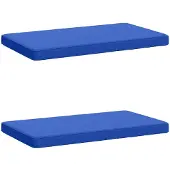 vidaXL 2-delige Bankkussens VUGHT 2 st 100% Polyester Koninklijk Blauw