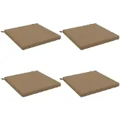 vidaXL Zitkussens SOEST 4 st 100% Polyester Taupe 80 x 80 x 5 cm