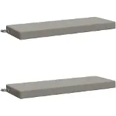 vidaXL Bankkussens SOEST 2 st 100% Polyester Grijs 100 x 40 x 8 cm