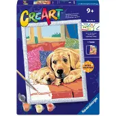 Ravensburger schilderen op nummer Dog Love met glitter
