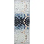 vidaXL Tapijt Runner LESAKA zilver 100 x 100 cm Diamantvelvet