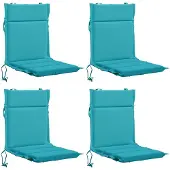 vidaXL Kussen voor lage rugstoel GEMERT 4 st 100% Polyester Turquoise
