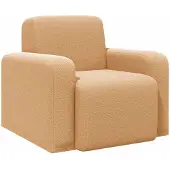 vidaXL Fauteuil Beige Bouclé