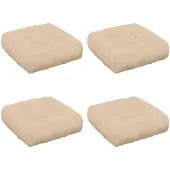 vidaXL 4-Piece Zitkussens VIANEN 4 st 100% Polyester Crèmekleurig