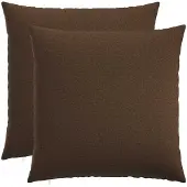vidaXL Kussensloop 2 st HEERLEN Bruin 80 x 80 cm Stof