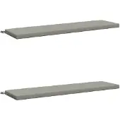 vidaXL Bankkussens SOEST 2 st 100% Polyester Grijs 150 x 40 x 5 cm