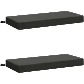 vidaXL Bankkussens SOEST 2 st 100% Polyester Antraciet 60 x 40 x 8 cm