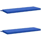 vidaXL Bankkussens SOEST 2 st 100% Polyester Koninklijk Blauw